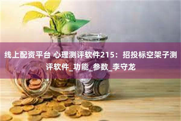 线上配资平台 心理测评软件215：招投标空架子测评软件_功能_参数_李守龙