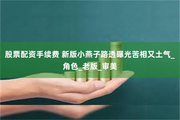 股票配资手续费 新版小燕子路透曝光苦相又土气_角色_老版_审美