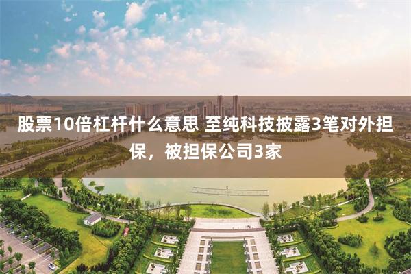 股票10倍杠杆什么意思 至纯科技披露3笔对外担保，被担保公司3家